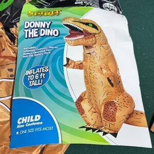 Spirit Donny the Dino Inflatable Costume Size Child OSFM- Tan and Black